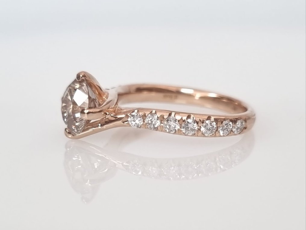 14 karat Pink guld - Ring - 1.44 ct Diamant - Diamanter #3.2