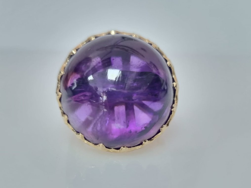 18 kt. Yellow gold - Ring - 42.12 ct Amethyst #2.3