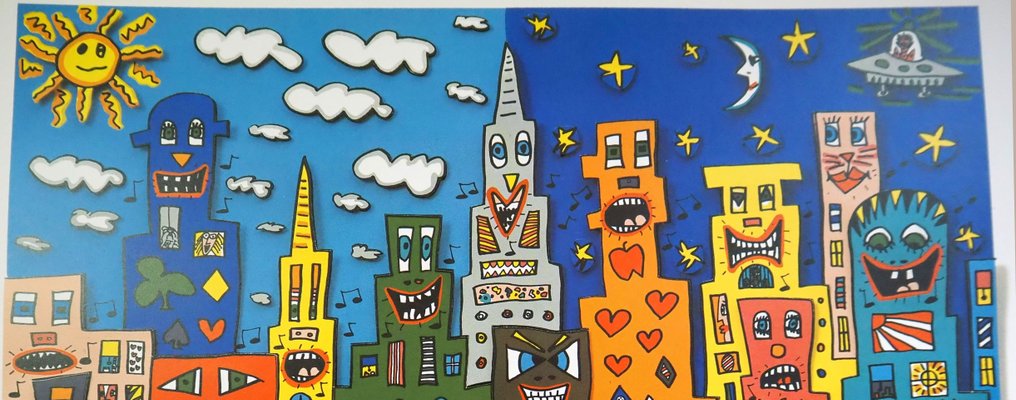 James Rizzi (1950-2011) - Pop Art - TAKE THE TRAIN TO HARLEM (1994) #3.2