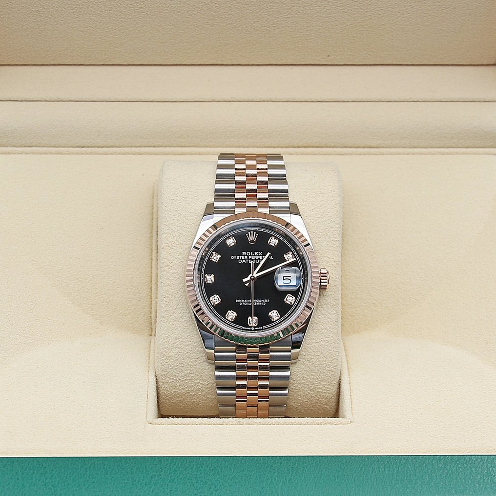Rolex - Oyster Perpetual Datejust 36 'Diamonds Black Dial' - 126231 - Men - 2011-present #1.1