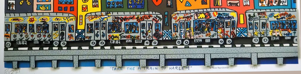 James Rizzi (1950-2011) - Pop Art - TAKE THE TRAIN TO HARLEM (1994) #4.3