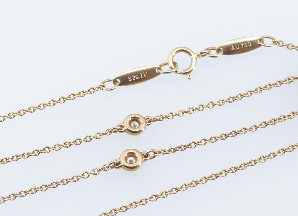 Tiffany & Co. - Colier - Diamond Open Heart Necklace with diamonds - Aur roz  #3.2