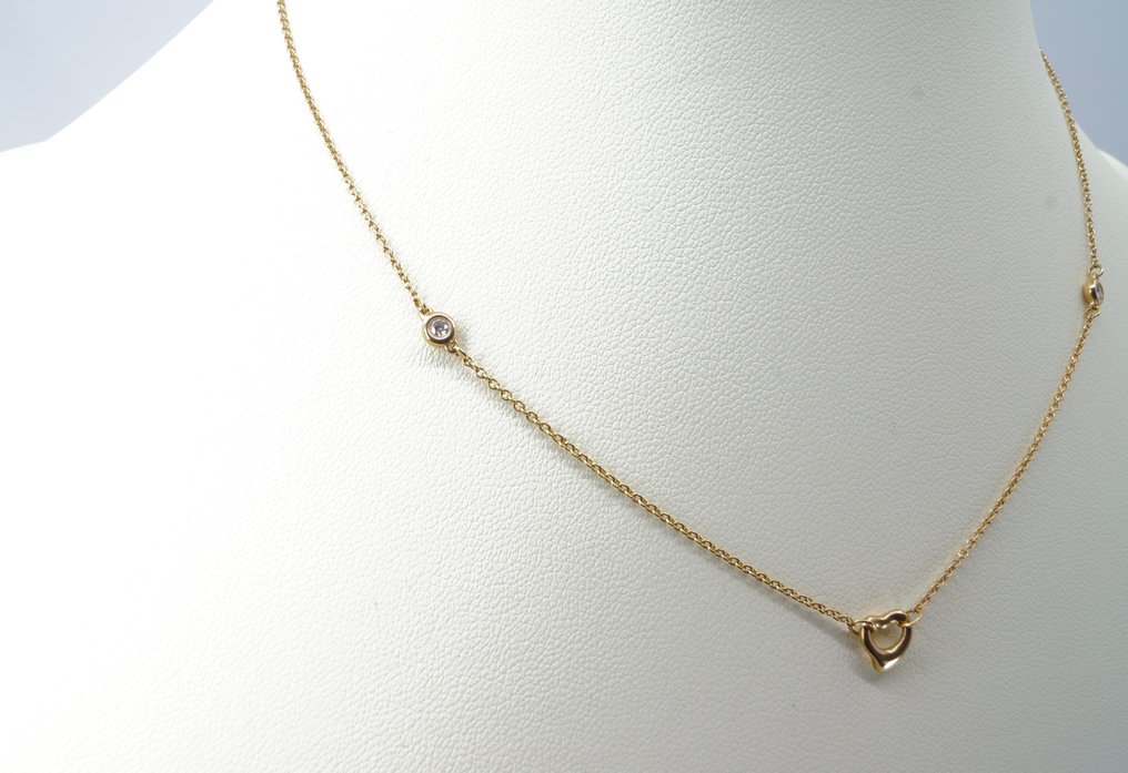Tiffany & Co. - Halsband - Diamond Open Heart Necklace with diamonds - Roséguld  #2.2