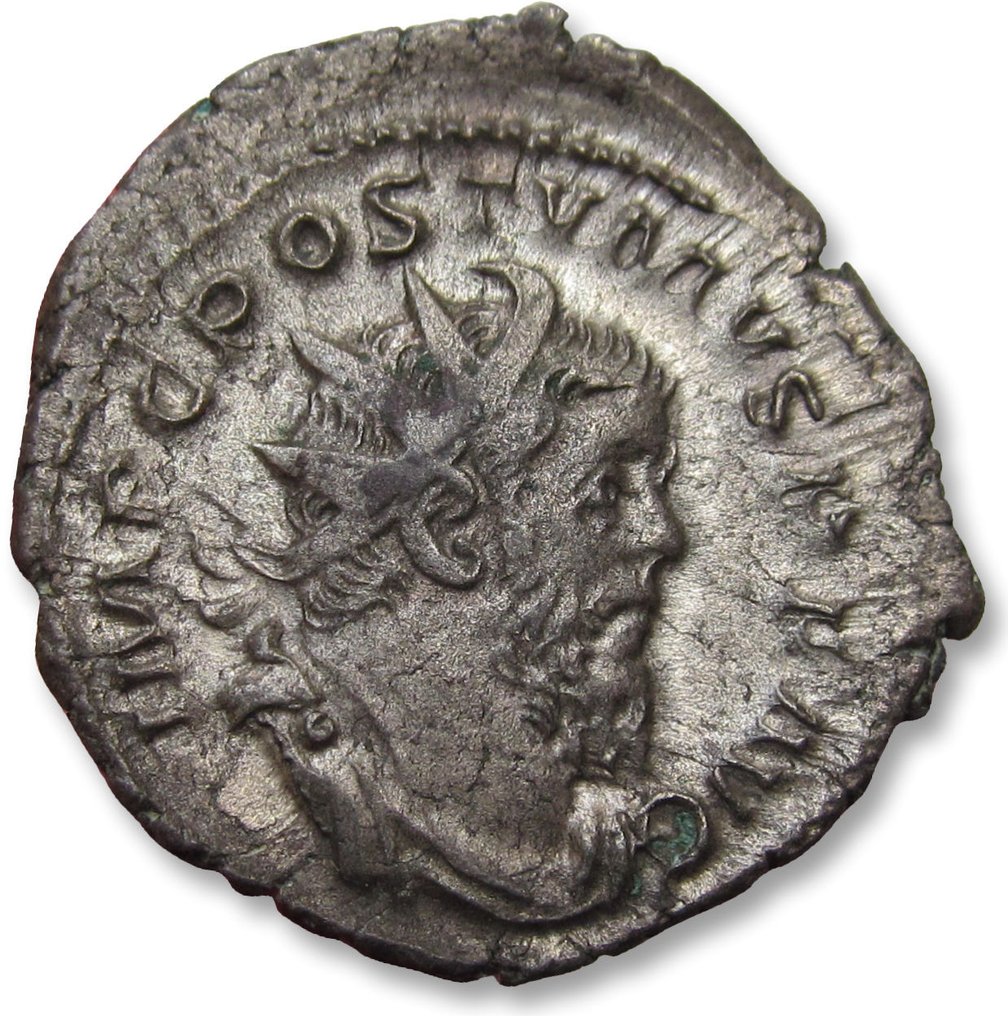 Romarriket. Postumus (AD 260-269). Silvered Antoninianus Treveri or Colonia Agrippinensis mint 261 A.D. - LAETITIA AVG - #1.2
