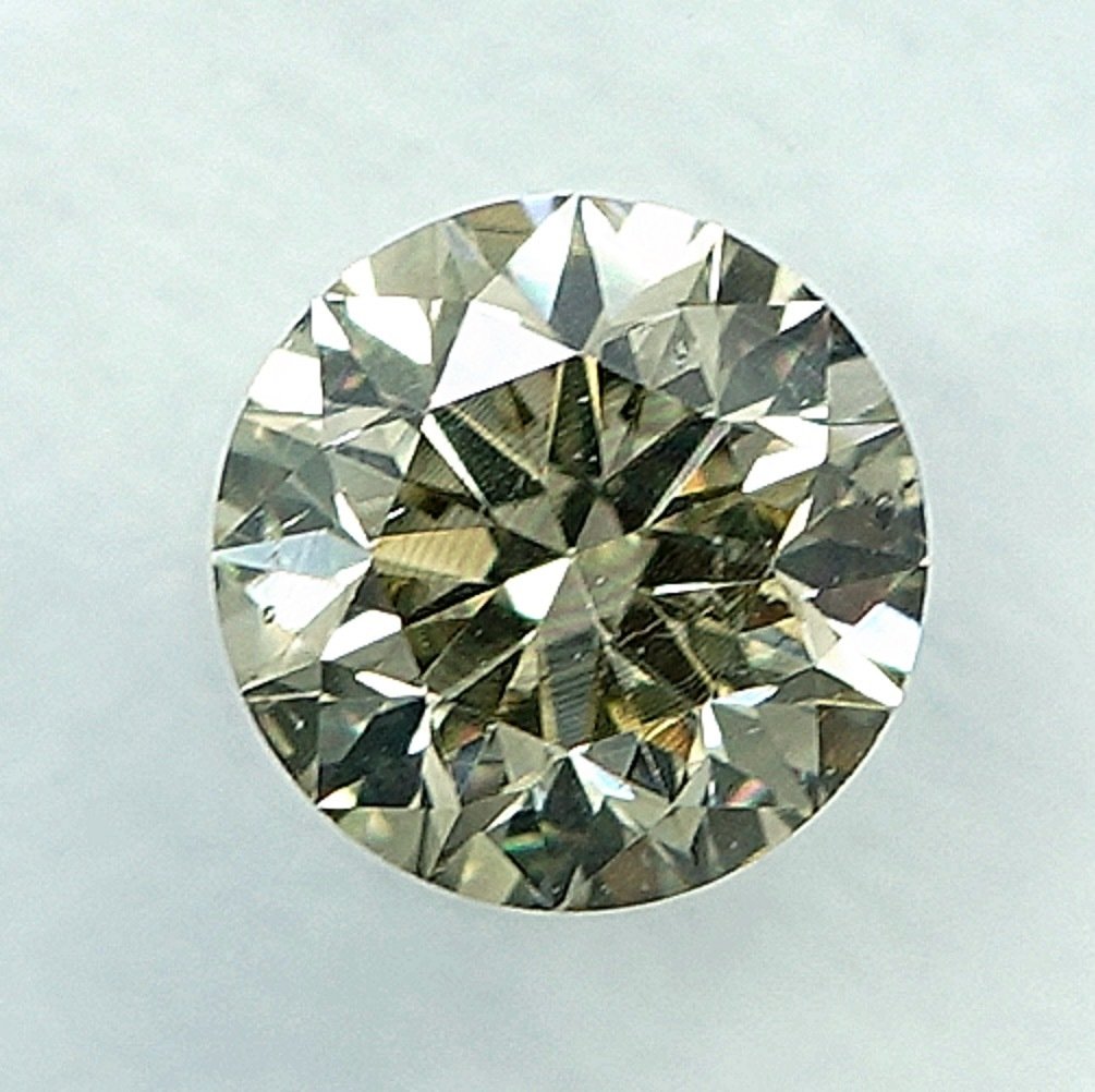 Zonder Minimumprijs - 1 pcs Diamant  (Natuurlijk gekleurd)  - 0.32 ct - Light Grijsachtig Geel - SI1 - International Gemological Institute (IGI) #2.1