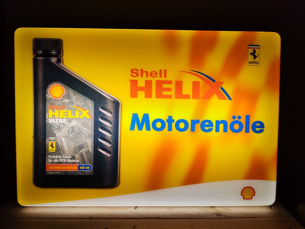 Oli motore Shell Helix - Insegna al neon - Cartellone luminoso Shell Helix. - plastica #1.0
