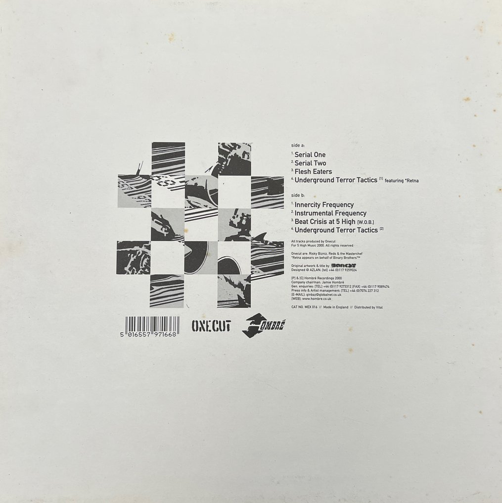 Banksy - One Cut ‎– Underground Terror Tactics EP - Vinylplade - 1. aftryk - 2000 #1.2