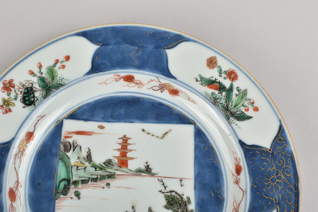 清 粉彩青花盘 - 瓷 - 中国 - Kangxi (1662-1722) #2.3