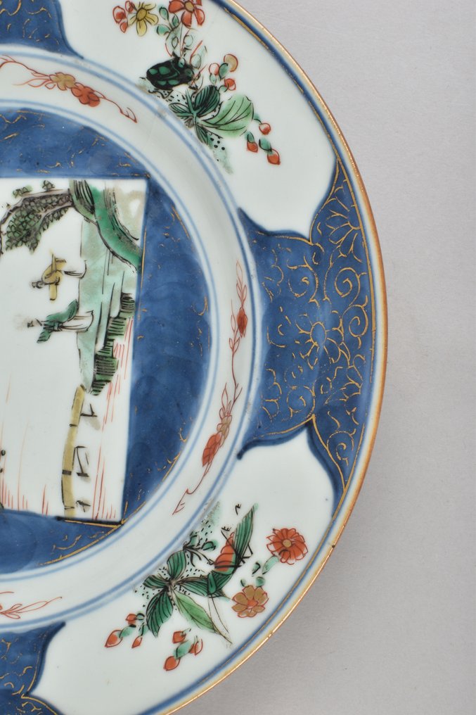 清 粉彩青花盘 - 瓷 - 中国 - Kangxi (1662-1722) #2.1