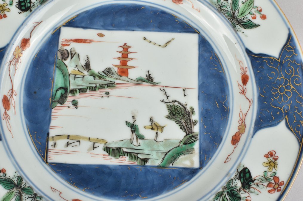 清 粉彩青花盘 - 瓷 - 中国 - Kangxi (1662-1722) #3.1