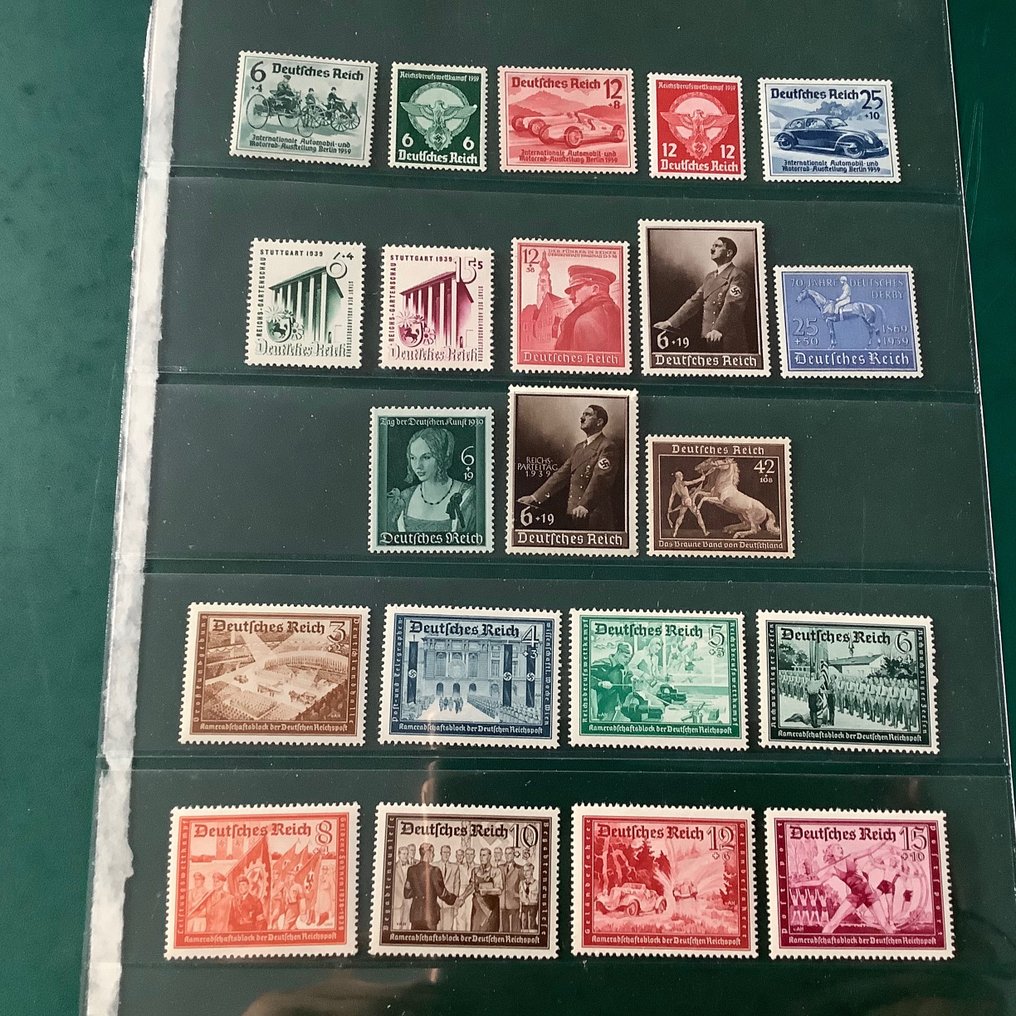 Duitse Rijk 1939 - Jaargang 1939 zonder autosalon met opdruk en Danzig reeks - Michel 686/694, 698/715 en 730/739 #2.1