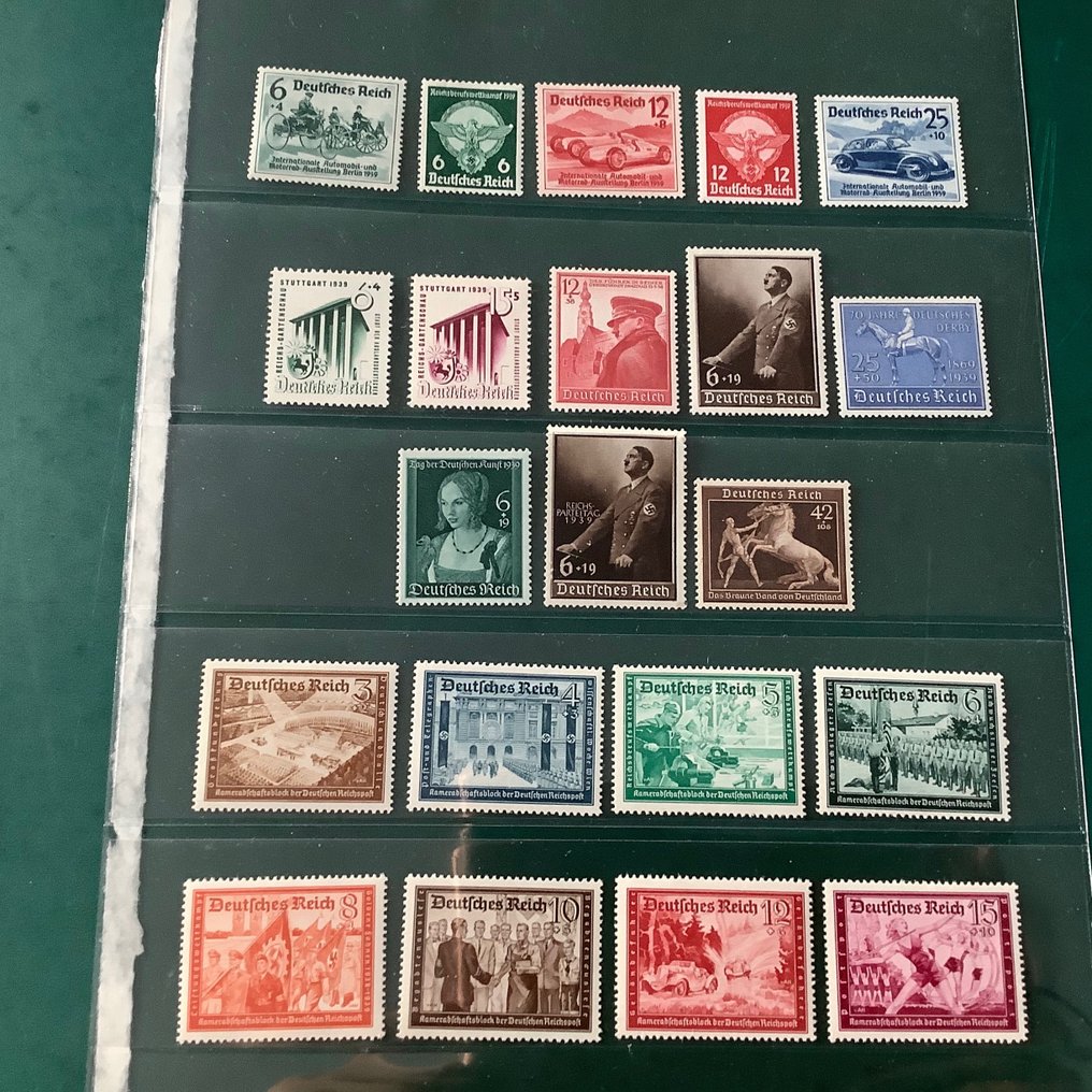 Duitse Rijk 1939 - Jaargang 1939 zonder autosalon met opdruk en Danzig reeks - Michel 686/694, 698/715 en 730/739 #1.0