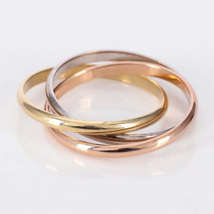 Nincs minimálár - Designer jewellery - Gyűrű - 14 kt. Fehér arany, Sárga arany, Rózsa arany - Tricolor #1.0