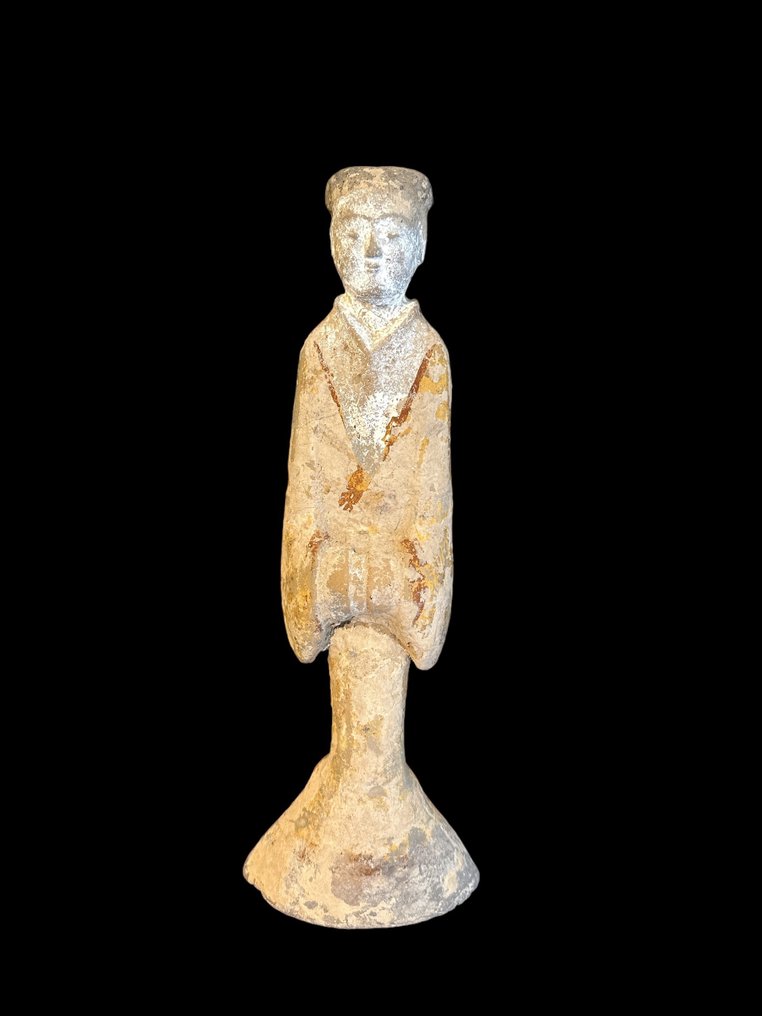 Ancient Chinese, Han dynasty Terracotta HAN DYNASTY COURT LADY China, THERMOLIMINISCENCE QED LABORATOIRE - 39 cm #1.1