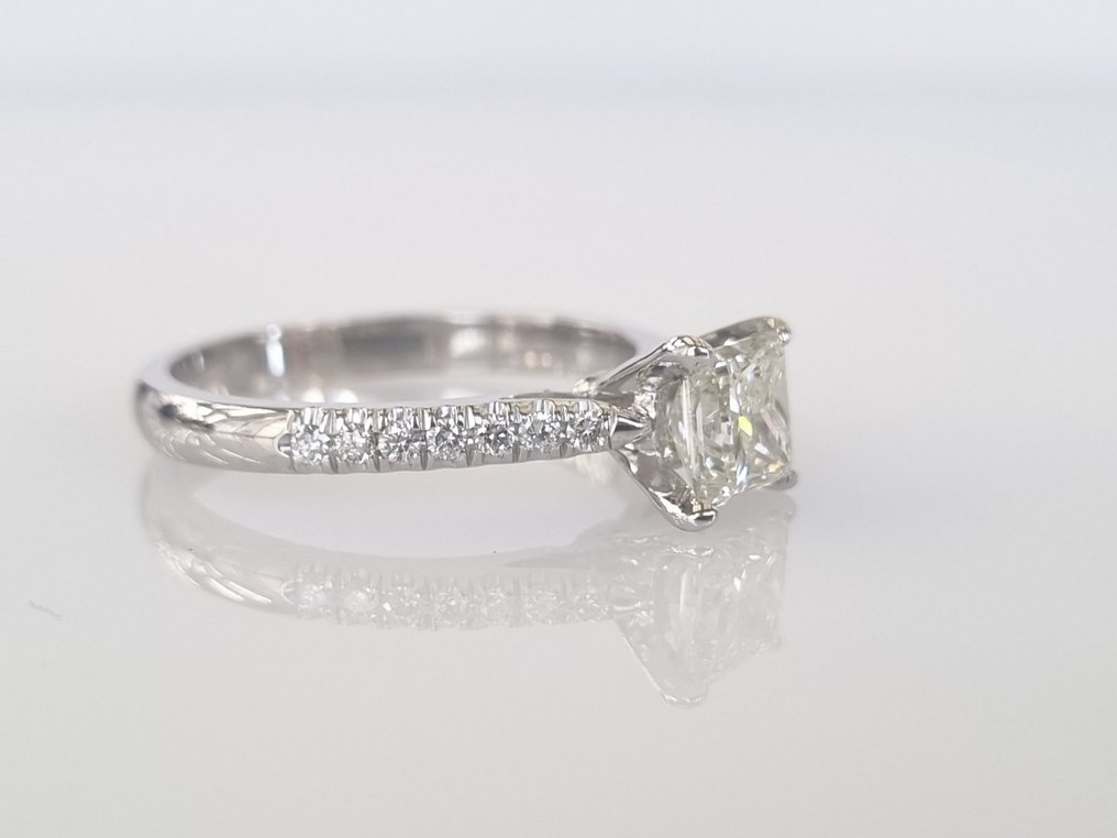 14 karaat Witgoud - Ring - 1.01 ct Diamant - Diamanten #2.2