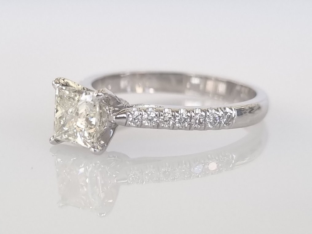 14 karaat Witgoud - Ring - 1.01 ct Diamant - Diamanten #3.3