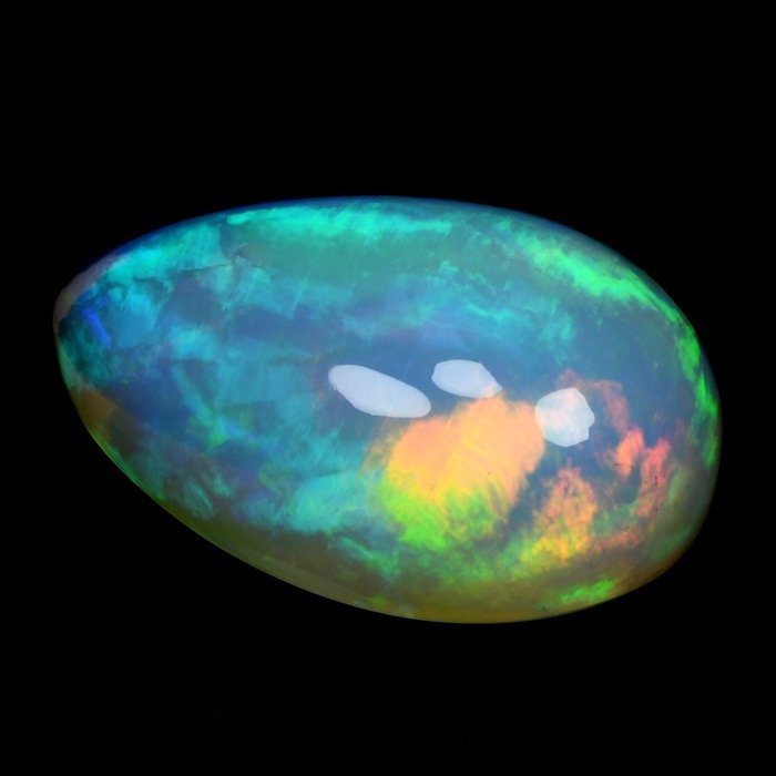 Fără preț de rezervă - 1 pcs  Portocaliu, Gri Opal  - 20.12 ct - IGI (Institutul gemologic internațional) - NATURAL OPAL #2.1