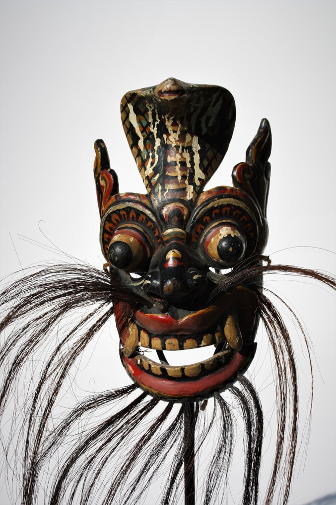 Maske (1) - Holz - Sanniya Maske - Sri Lanka - Anfang des 20. Jahrhunderts         #2.2