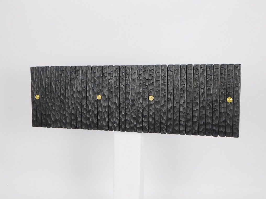 Wilk Brothers Furniture - Sebastian Wilk - 衣帽架 - Type4 Old Oak Black 70 - 黑色环氧树脂, 黄铜, 橡木 - 钢琴衣帽架 #2.1