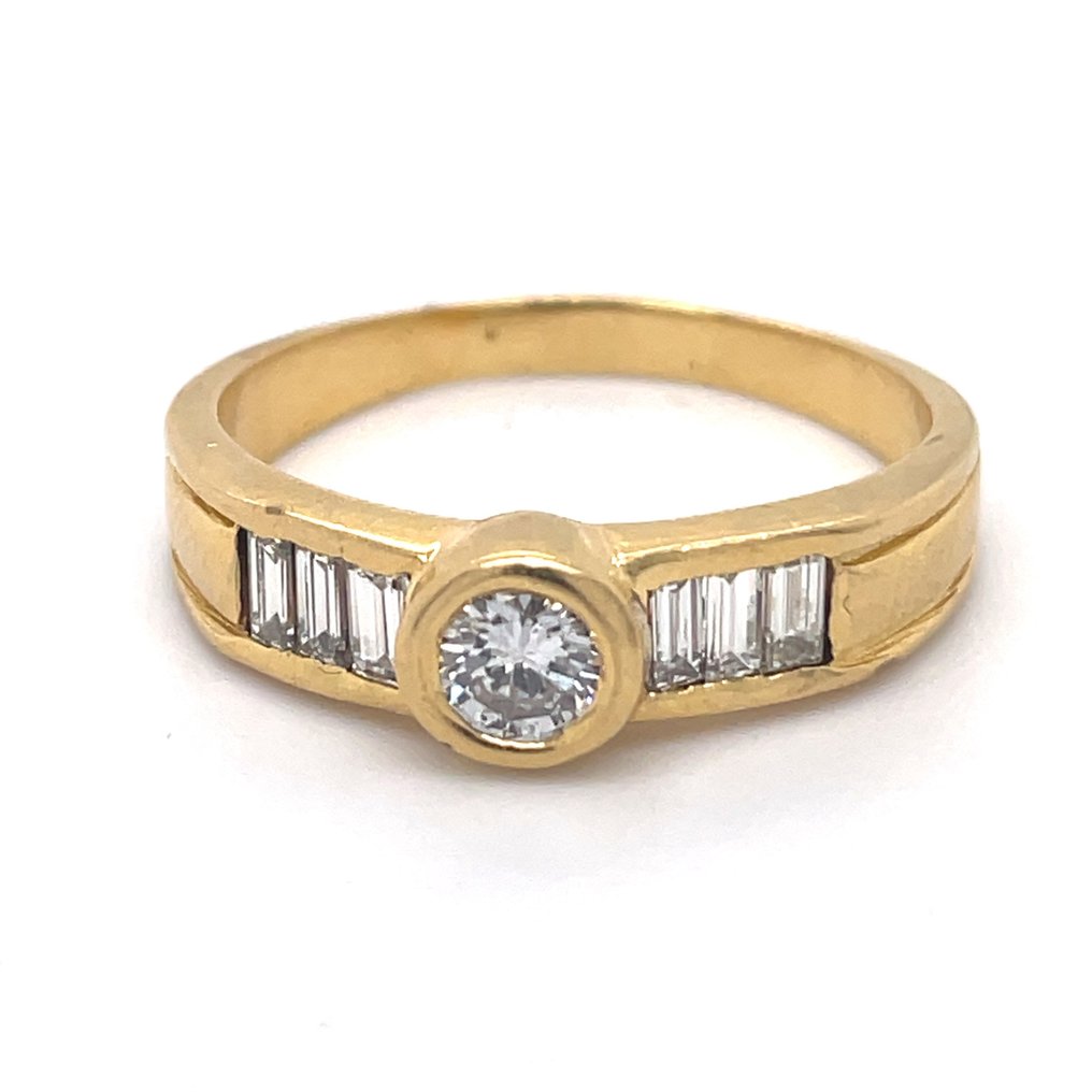 Ring - 18 karaat Geel goud Diamant - Diamant #1.1