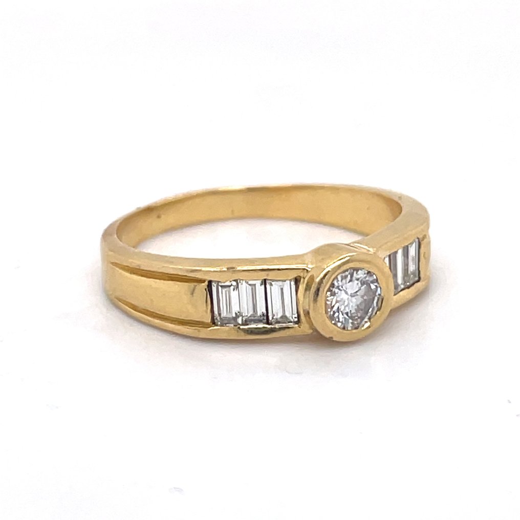 Ring - 18 karaat Geel goud Diamant - Diamant #2.1
