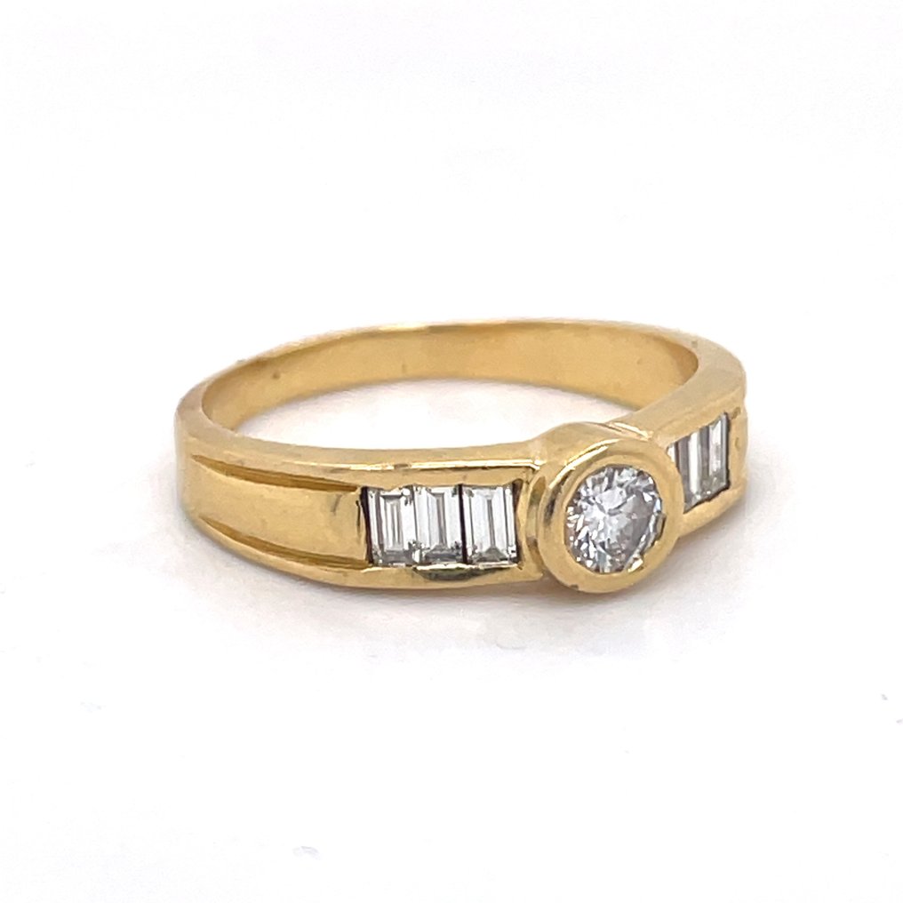 Ring - 18 kt Gelbgold Diamant - Diamant #2.1