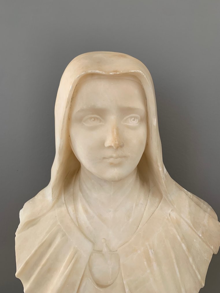 Sculpture, Sainte Therese de l'enfant Jesus - 45 cm - Marble #2.1