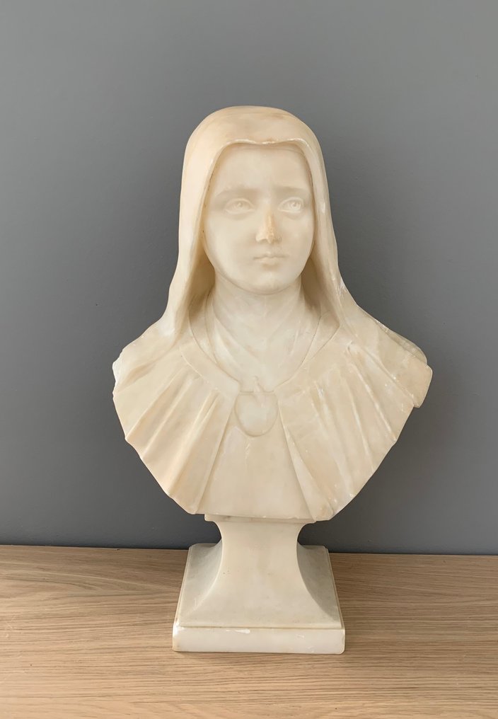 Sculpture, Sainte Therese de l'enfant Jesus - 45 cm - Marble #1.2