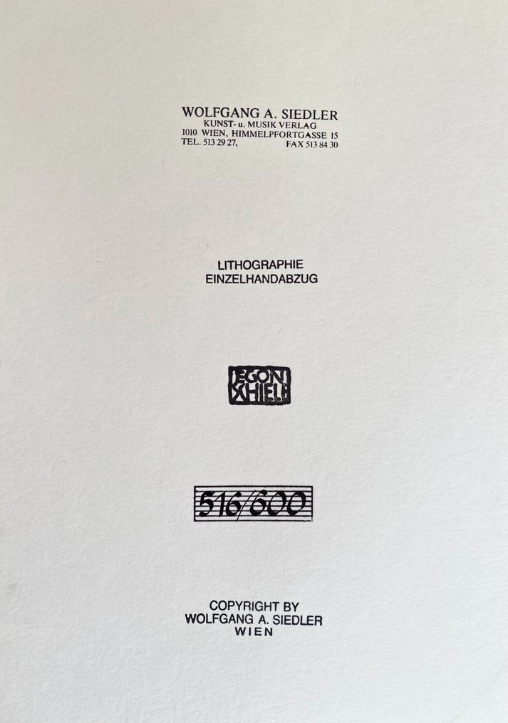 Egon Schiele (1890-1918) (d'apres, unica opera autorizzata dagli eredi) - Melanie Schiele #3.2