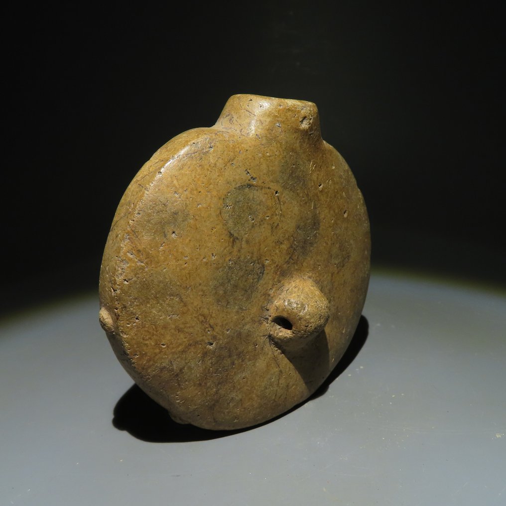 瑪雅人 Terracotta 毒器。約西元 300-800 年。 9.5 公分。西班牙進口許可證。 #1.2