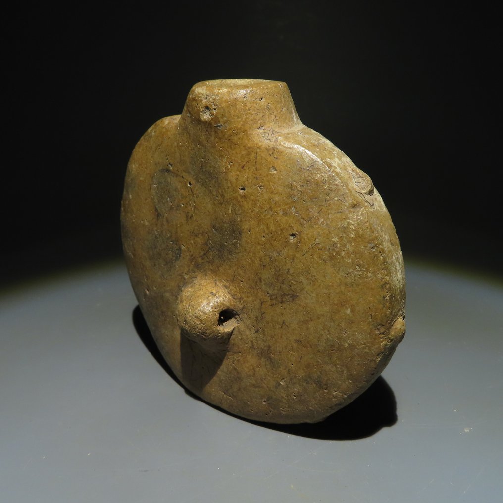 瑪雅人 Terracotta 毒器。約西元 300-800 年。 9.5 公分。西班牙進口許可證。 #2.1