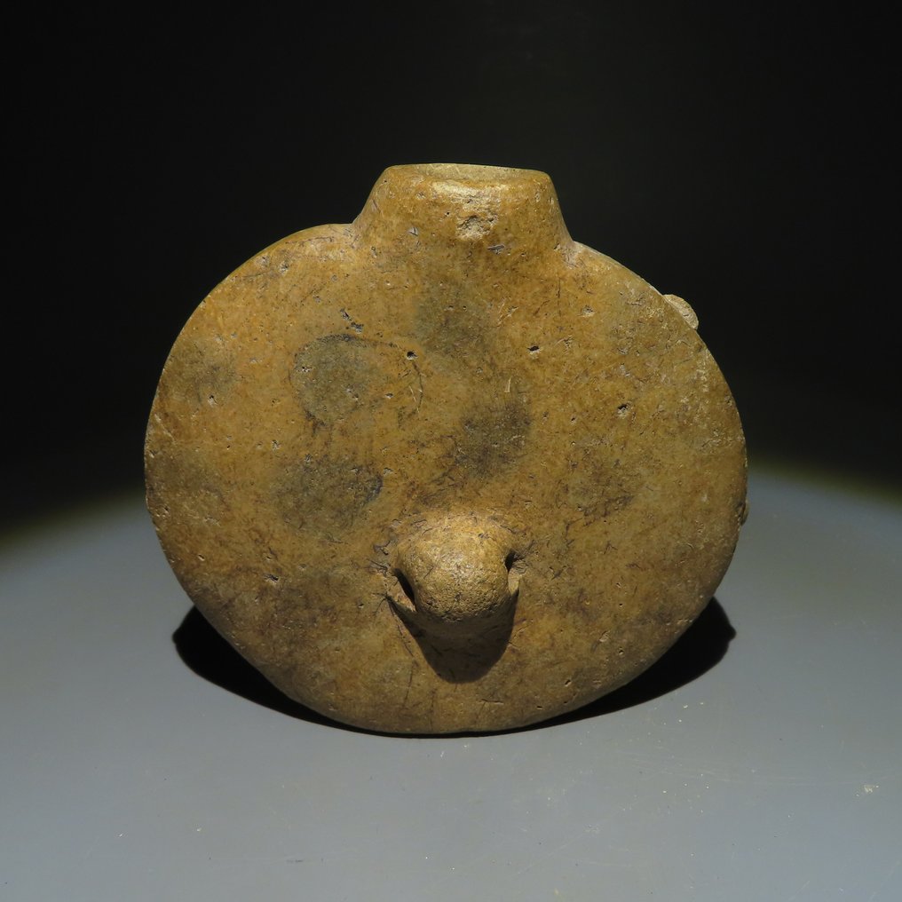 瑪雅人 Terracotta 毒器。約西元 300-800 年。 9.5 公分。西班牙進口許可證。 #1.1