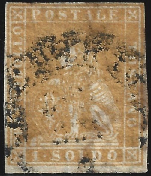 Italienische antike Staaten - Toskana 1857 - Gebraucht - Sassone N. 11 #1.1