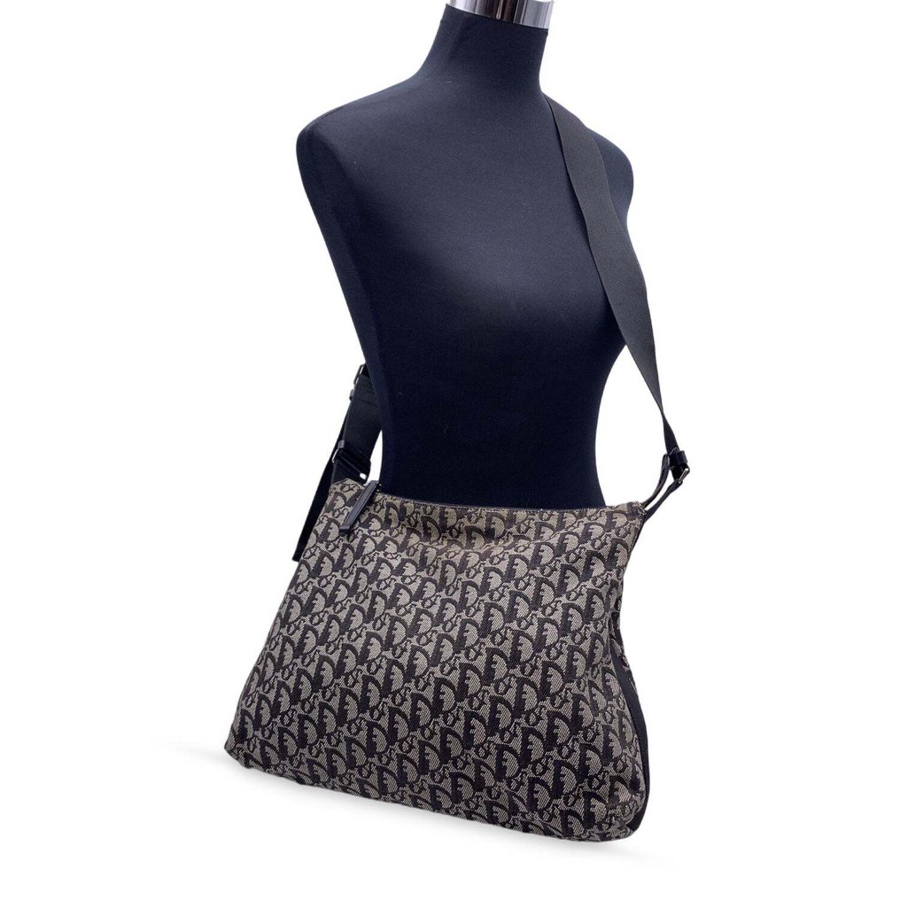 Christian Dior - Black Logogram Oblique Canvas Messenger Bag - Crossbody-taske #1.2