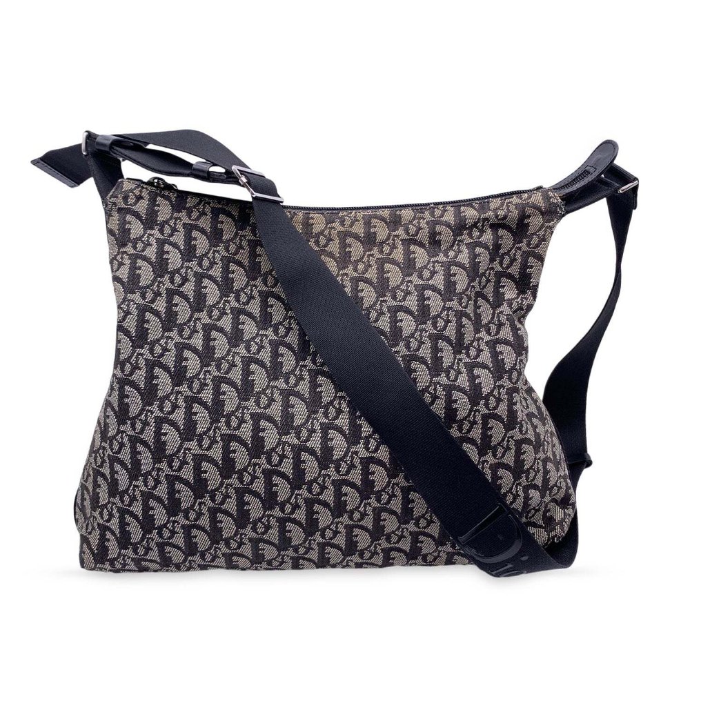 Christian Dior - Black Logogram Oblique Canvas Messenger Bag - Crossbody-taske #1.1