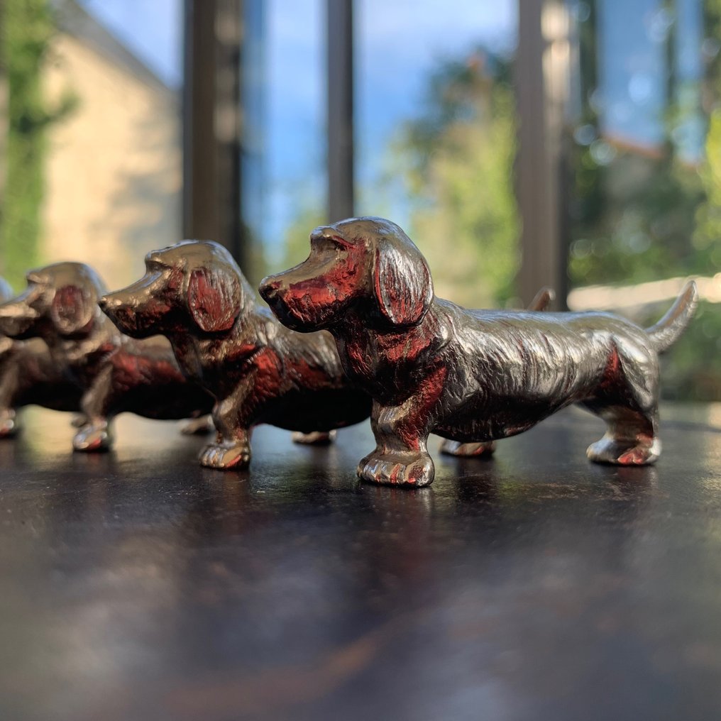 刀叉架 (6) - Dachshund dogs - 鍍銀 #1.0