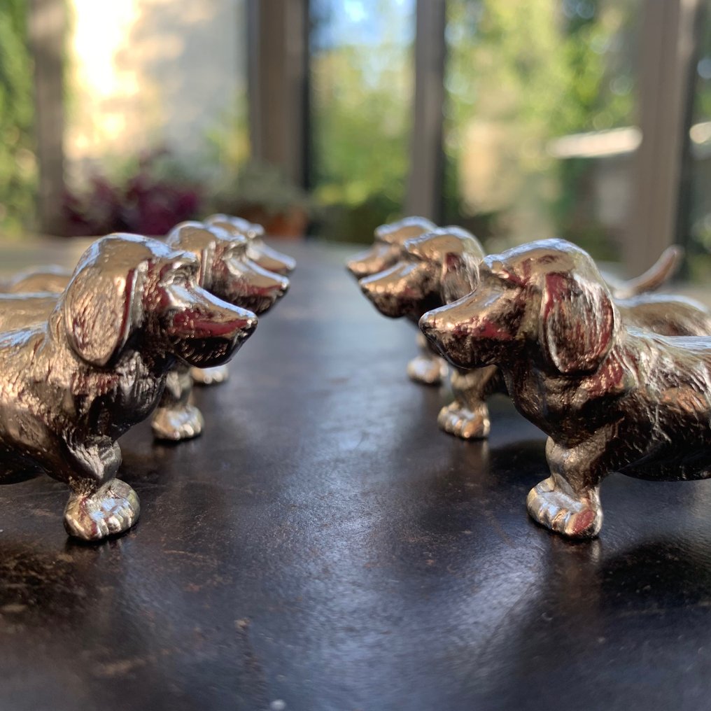 刀叉架 (6) - Dachshund dogs - 鍍銀 #3.2