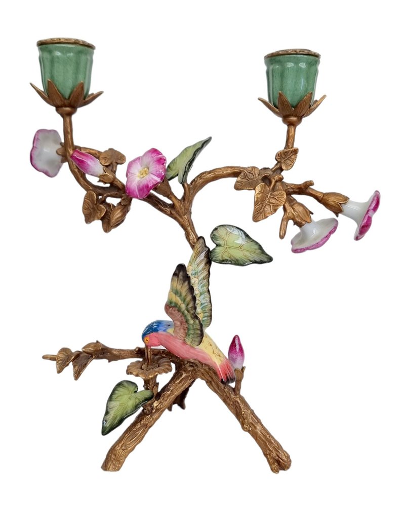 Candlestick - Bronze, Porcelain #1.0