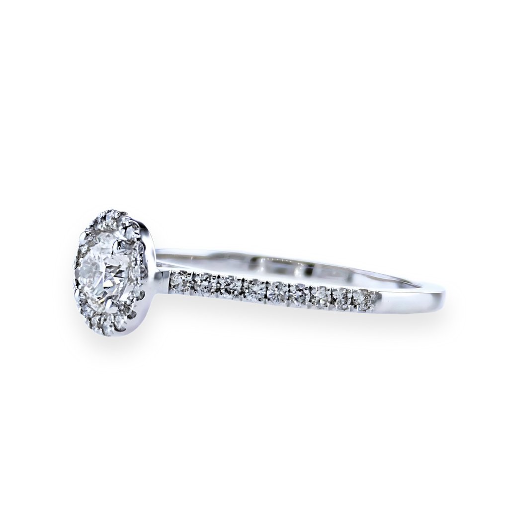 订婚戒指 - 14K包金 白金 -  0.57ct. tw. 钻石  (天然) - 钻石 #1.2