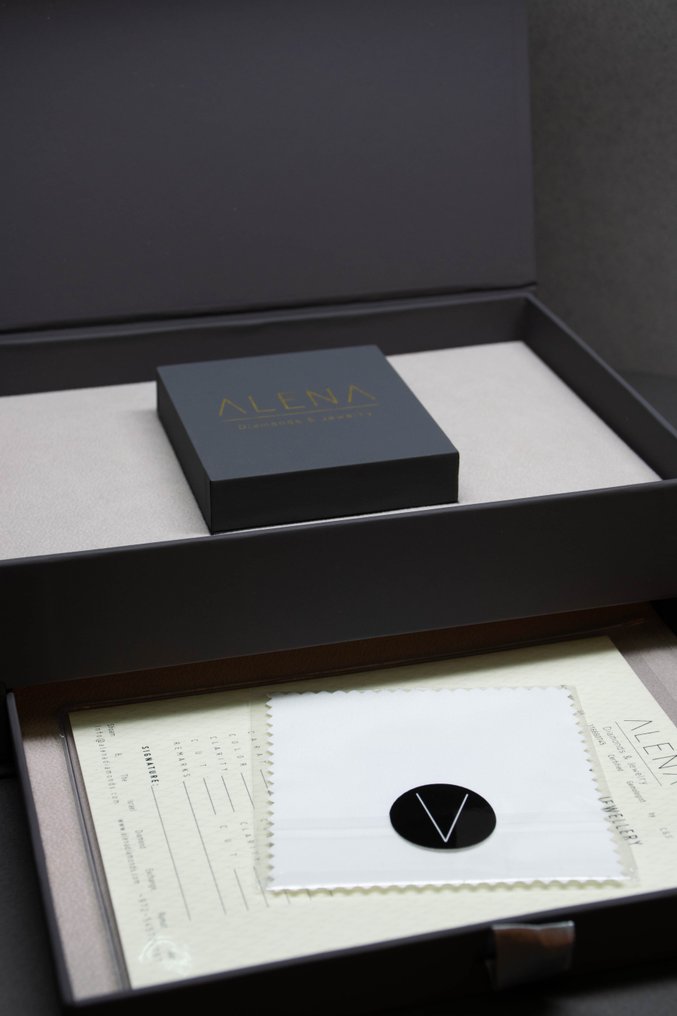 訂婚戒指 - 14 克拉 黃金 -  0.57ct. tw. 鉆石 (天然)  - 鉆石 #3.2