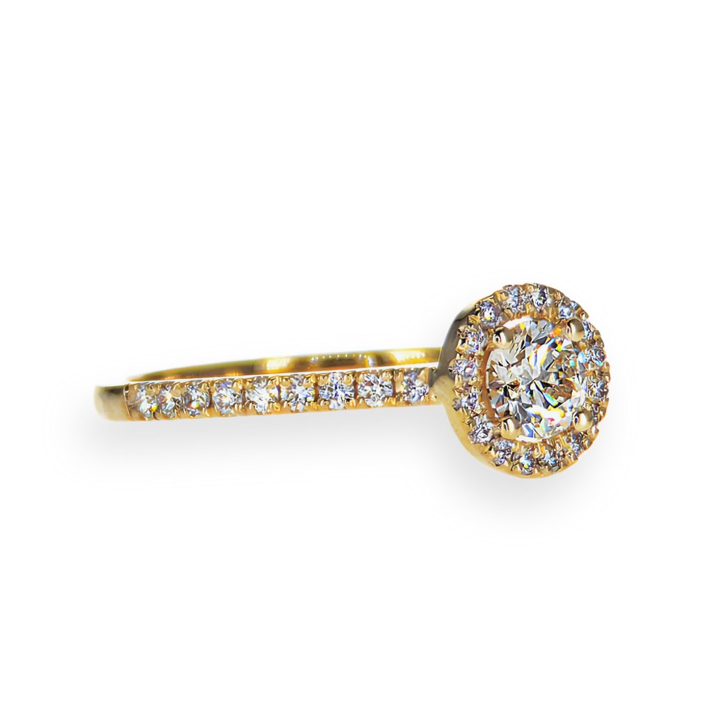 14 karat Guld, Gulguld - Ring - 0.54 ct Diamant - Diamanter #2.1
