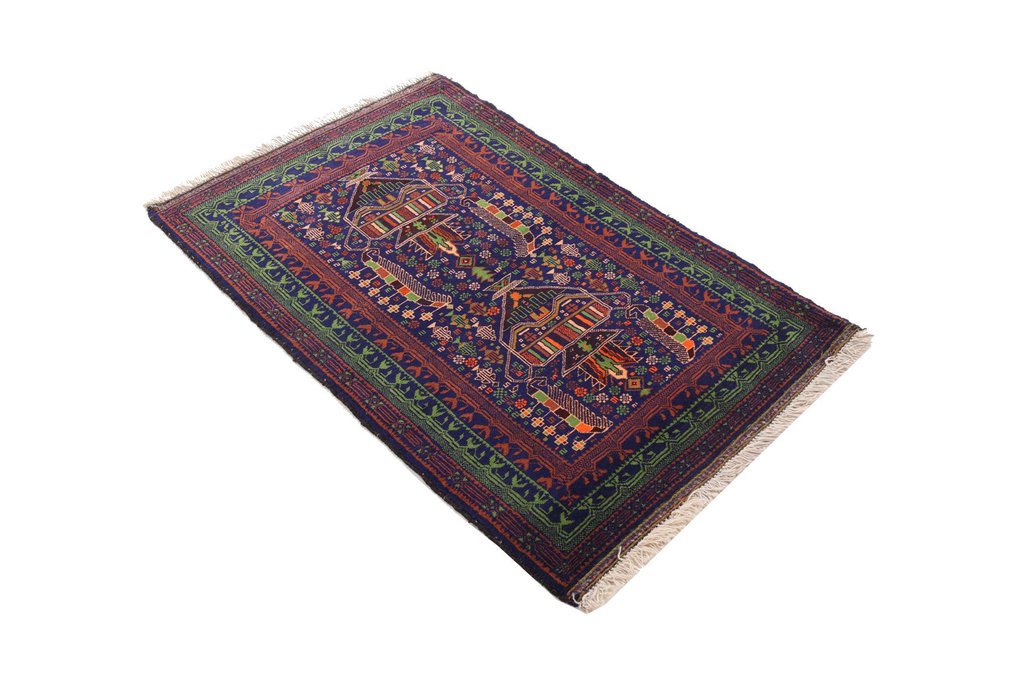 Piesă de colecție de covor din sat - Carpetă - 138 cm - 86 cm #1.3