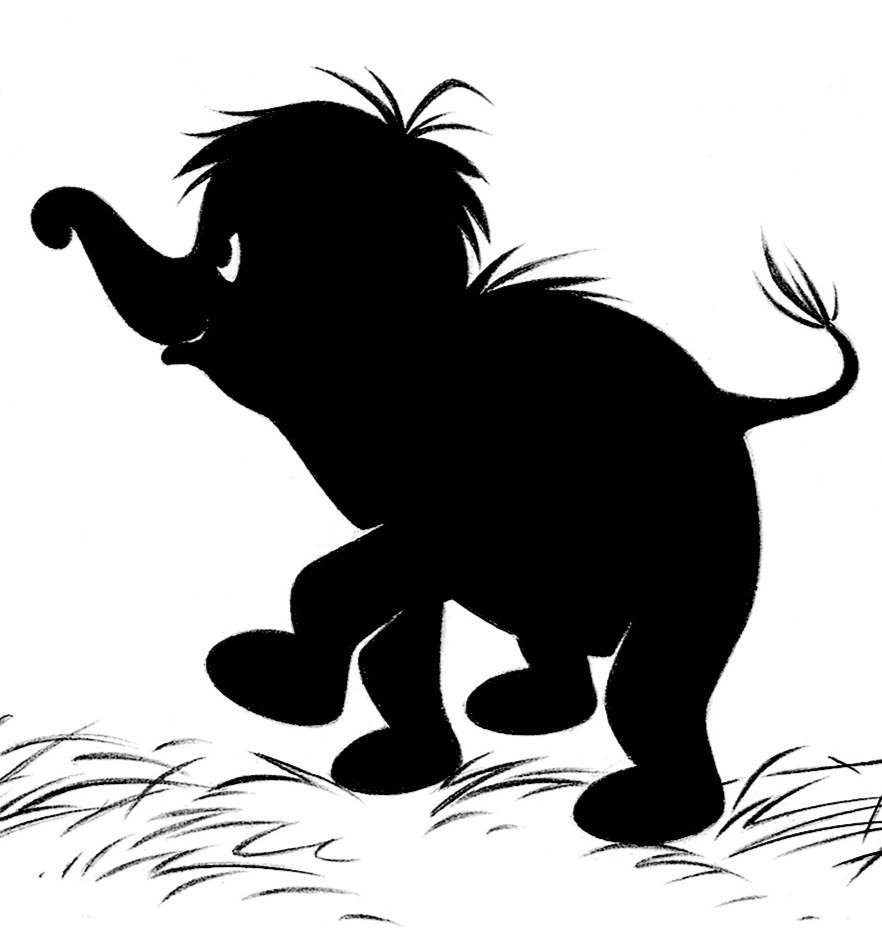 Jaume Esteve - Jungle Book - Mowgli, Colonel Hathi and Hathi Jr. - Black and "Wihte" Flashback - Artist Proof #2.3