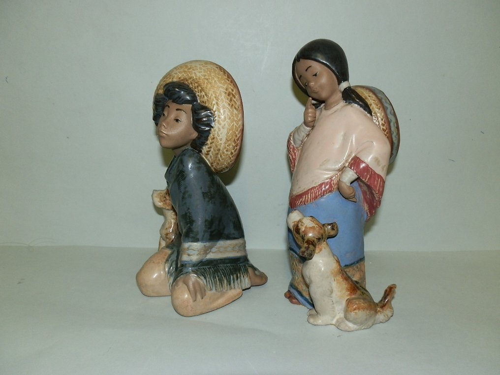 Lladró - Beeld, coppia bimbi - 18 cm - Steengoed #3.2