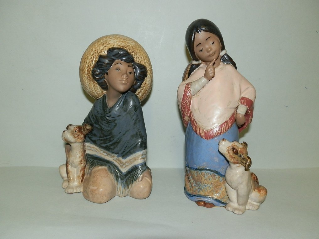 Lladró - Beeld, coppia bimbi - 18 cm - Steengoed #1.0