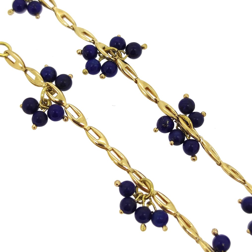 Armband - 18 kt Gult guld Lapis lazuli #1.1
