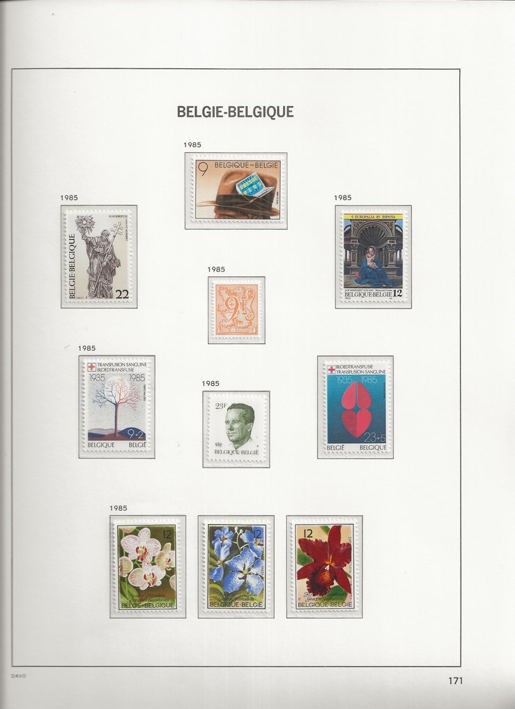 Belgium 1985/1994 - Complete collection POSTFRIS in Luxury album DAVO IV - OBP/COB 2156/2581 #3.2