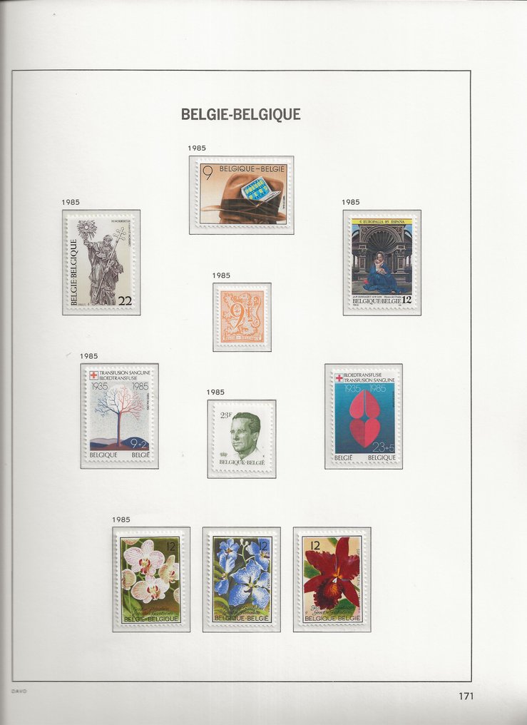 Belgium 1985/1994 - Complete collection POSTFRIS in Luxe album DAVO IV - OBP/COB 2156/2581 #4.3