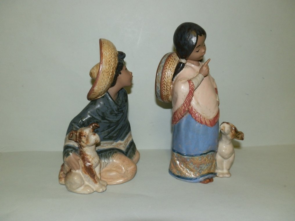 Lladró - Beeld, coppia bimbi - 18 cm - Steengoed #1.0