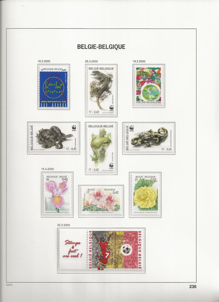 Bélgica 2000/2006 - Colección completa POSTFRIS en álbum de lujo DAVO VI - OBP/COB 2878/3598 #3.2
